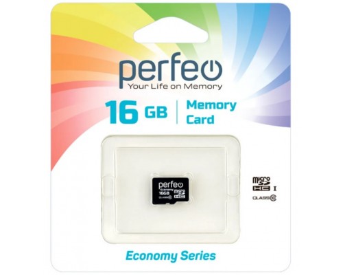 PERFEO 16GB MICRO SDHC CLASS 10 БЕЗ АДАПТЕРА ECONOMY SERIES