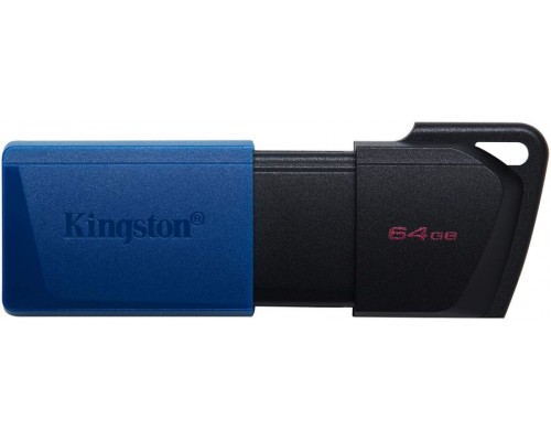 ФЛЭШ-КАРТА KINGSTON  64GB DT EXODIA M БРЕЛОК ЧЕРН/СИН USB3.2